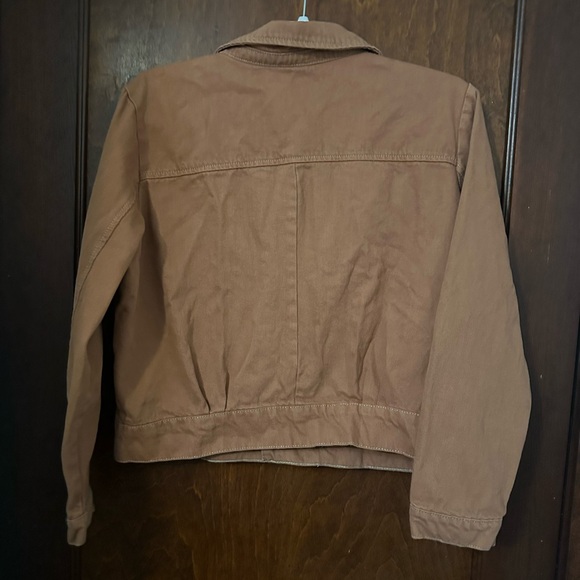 FREE PEOPLE Eisenhower Denim Jacket Terracotta Size M - Picture 2 of 5